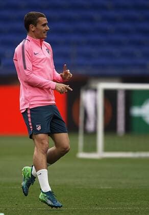 Fußball, EL, Finale, Training Atletico Madrid Antoine Griezmann during the training before the final of Europa League between Atletico de Madrid against Olimpique de Marseille at Parc Olympique Lyonnais, Lyon, France. on 15 May of 2018.  xJosexBretonx xFinalxEuropaxLeaguex-xTrainingx