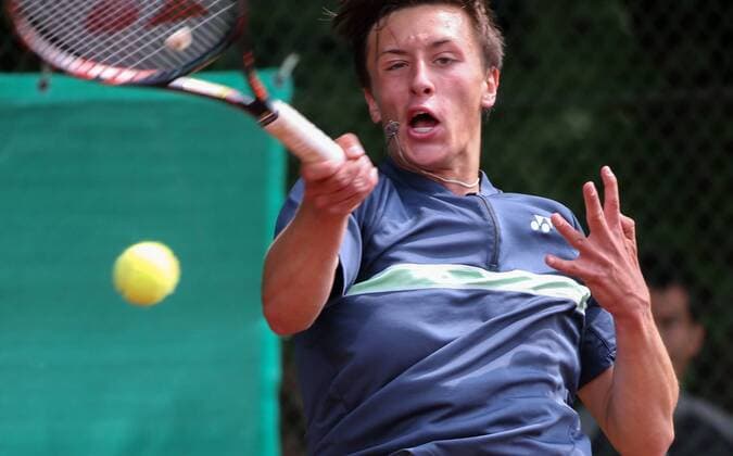 TENNIS - International Spring Bowl MOEDLING,AUSTRIA,16.MAY.18 - TENNIS - International Spring Bowl. Image shows Justin Schlageter (GER). GEPAxpictures xMarioxKneisl