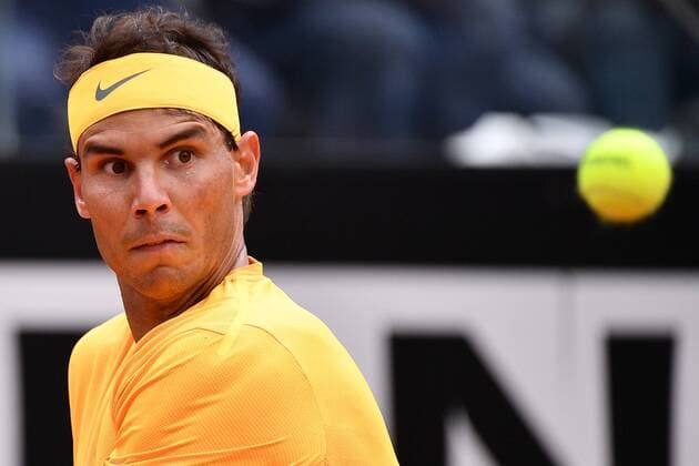 Photo Alfredo Falcone - LaPresse 16 05 2018 Roma (Italy) Tennis Rafael Nadal (esp) vs Damir Dzumhur (bih) Internazionali BNL d Italia 2018 In the pic:Rafael Nadal  Copyright: xAlfredoxFalcone LaPresse "Ax