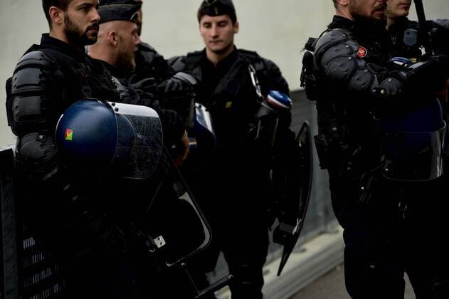 Fußball, EL, Finale, Sicherheitsvorkehrungen Gendarmerie FOOTBALL : Finale Europa League - Olympique de Marseille vs Atletico Madrid - Lyon - 16 05 2018 JBAutissier Panoramic 