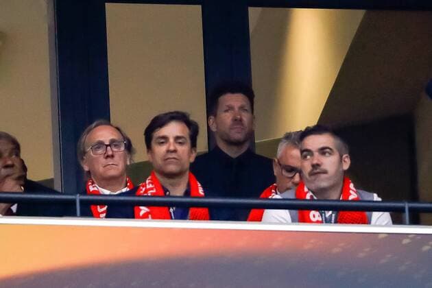Fußball, EL, Finale, Olympique Marseille - Atletico Madrid Lyon, Frankreich 16.05.2018, UEFA Europa League - 2017 18 Season, Finale, Olympique Marseille - Atletico Madrid, Trainer Diego Simeone (Atletico Madrid) auf der Tribuene ( DeFodi523