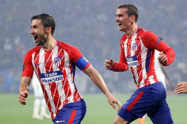 Lyon, Frankreich 16.05.2018, UEFA Europa League - 2017 18 Season, Finale, Olympique Marseille - Atletico Madrid, Antoine Griezmann (Atletico Madrid) jubelt nach seinem treffer zum 0:2 ( DeFodi523