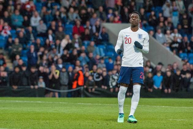 England v Netherlands UEFA EURO EM Europameisterschaft Fussball U17 U 17 Championship Semi-Final Folarin Balogun of England following a penalty kick during the penalty shootout saved by Netherlands goalkeeper Joey Koorevaar during the UEFA Euro U17 Championship Semi-Final match at the Proact stadium, Chesterfield Content Not Available For UK Newspapers Copyright: xMattxWilkinsonx FIL-11809-0029