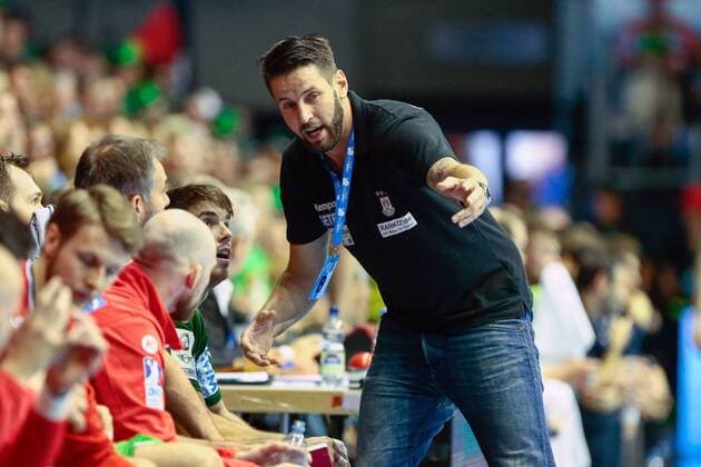 Saint RaphaÃ«l Var vs SC Magdeburg. Bennet Wiegert (Magdeburg, Trainer) gibt Anweisungen, gestikuliert mit den Armen, gesticulate, gives instructions Saint RaphaÃ«l Var vs SC Magdeburg, Handball, Ottostadt Magdeburg EHF Cup Finals 2018, Saison 2017 2018, 19.05.2018 Magdeburg Copyright: xTaeger xEibner-Pressefotox EP_tae
