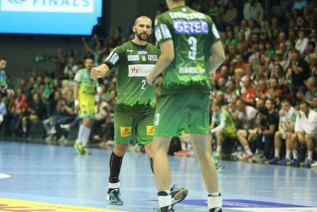 19.05.2018, xcsx, Handball EHF Cup Final 4, SC Magdeburg - Saint Raphael Var, emspor, v.l. Zeljko Musa (SC Magdeburg) jubelt Magdeburg