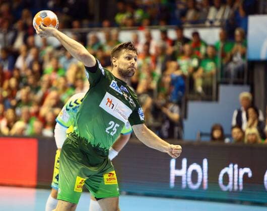 Saint Raphael Var vs SC Magdeburg. Marko Bezjak (Magdeburg, 25) wirft Tor, Torschütze, erzielt Tor, Treffer, scores the goal Saint Raphael Var vs SC Magdeburg, Handball, Ottostadt Magdeburg EHF Cup Finals 2018, Saison 2017 2018, 19.05.2018 Magdeburg Copyright: xTaeger xEibner-Pressefotox EP_tae