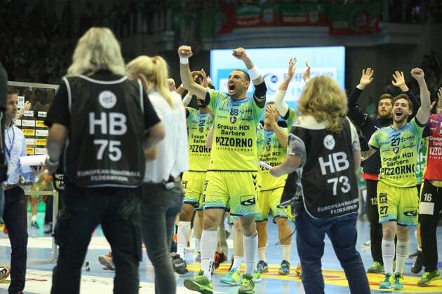 19.05.2018, xcsx, Handball EHF Cup Final 4, SC Magdeburg - Saint Raphael Var, emspor, v.l. Wissem Hmam (Saint Raphael) jubelt, celebrates Magdeburg