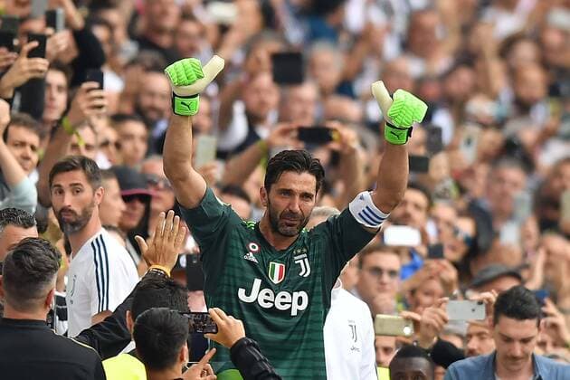 Photo LaPresse - Tano Pecoraro 19 May 2018 City Torino - (Italy) Soccer Juventus vs Hellas Verona Italian Football Championship League A TIM 2017 2018 - "Allianz" Stadium in the pic: buffon gianluigi Foto LaPresse - Tano Pecoraro 19 05 2018 Torino - (Italia) Sport Calcio Juventus vs Hellas Verona Campionato di Calcio Serie A TIM 2017 2018 - Stadio "Allianz Stadium" nella foto: buffon gianluigi Photo LaPresse - Tano Pecoraro 19 May 2018 City Torino - (Italy) Sport Soccer Juventus vs Hellas Verona Italian Football Championship League A TIM 2017 2018 - "Allianz" Stadium in the pic: buffon gianluigi  Copyright: xTanoxPecoraro LaPresse LaPresse x