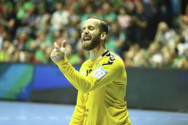 Frisch Auf Göppingen vs Füchse Berlin. Silvio Heinevetter (Berlin, 12) enttäuscht, schaut enttäuscht, niedergeschlagen, disappointed, weil Centimeter fehlten Frisch Auf Göppingen vs Füchse Berlin, Ottostadt Magdeburg EHF Cup Finals 2018, Saison 2017 2018, 19.05.2018 Magdeburg Copyright: xEibner-Pressefotox EP_taeger
