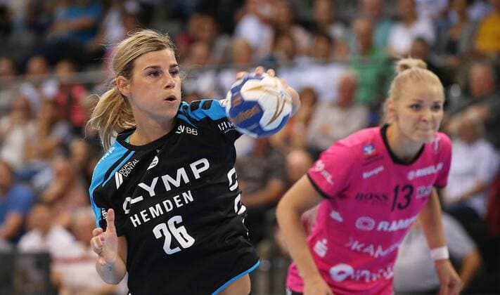 19.05.2018, Deutschland, Stuttgart, Handball OLYMP Final4 Saison 2017 2018 Halbfinale, SG BBM Bietigheim vs. TuS Metzingen: Angela Malestein (BBM)