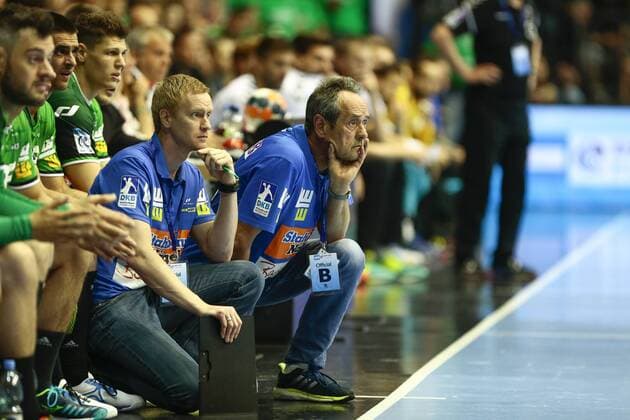 Frisch Auf Göppingen vs Füchse Berlin. Dr. Rolf Brack (Göppingen, Trainer) nachdenklich Frisch Auf Göppingen vs Füchse Berlin, Ottostadt Magdeburg EHF Cup Finals 2018, Saison 2017 2018, 19.05.2018 Magdeburg Copyright: xEibner-Pressefotox EP_taeger