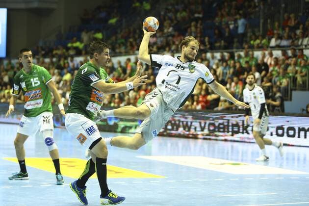 Frisch Auf Göppingen vs Füchse Berlin. Paul Drux (Berlin, 95) wirft Tor, Torschütze, erzielt Tor, Treffer, scores the goal Frisch Auf Göppingen vs Füchse Berlin, Ottostadt Magdeburg EHF Cup Finals 2018, Saison 2017 2018, 19.05.2018 Magdeburg Copyright: xEibner-Pressefotox EP_taeger
