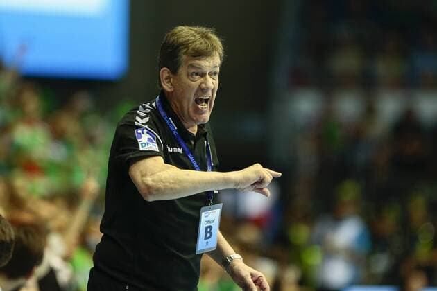 Frisch Auf Göppingen vs Füchse Berlin. Velimir Petkovic (Berlin, Trainer) gibt Anweisungen, gestikuliert mit den Armen, gesticulate, gives instructions Frisch Auf Göppingen vs Füchse Berlin, Ottostadt Magdeburg EHF Cup Finals 2018, Saison 2017 2018, 19.05.2018 Magdeburg Copyright: xEibner-Pressefotox EP_taeger