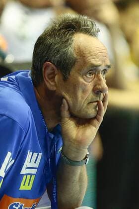 Frisch Auf Göppingen vs Füchse Berlin. Dr. Rolf Brack (Göppingen, Trainer) nachdenklich Frisch Auf Göppingen vs Füchse Berlin, Ottostadt Magdeburg EHF Cup Finals 2018, Saison 2017 2018, 19.05.2018 Magdeburg Copyright: xEibner-Pressefotox EP_taeger