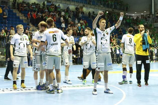 Frisch Auf Göppingen vs Füchse Berlin. Berlin jubel über den Sieg, Jubel nach Spielende Frisch Auf Göppingen vs Füchse Berlin, Ottostadt Magdeburg EHF Cup Finals 2018, Saison 2017 2018, 19.05.2018 Magdeburg Copyright: xEibner-Pressefotox EP_taeger