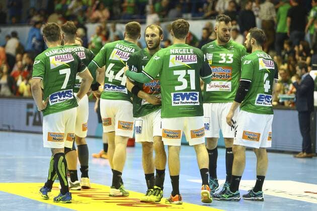 Frisch Auf Göppingen vs Füchse Berlin. Göppingen enttäuscht, schaut enttäuscht, niedergeschlagen, disappointed Frisch Auf Göppingen vs Füchse Berlin, Ottostadt Magdeburg EHF Cup Finals 2018, Saison 2017 2018, 19.05.2018 Magdeburg Copyright: xEibner-Pressefotox EP_taeger