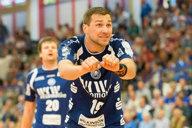 Tomas Babak ( 19, Bergischer HC) gestikuliert auf dem Spielfeld Bergischer HC vs. HBW Balingen-Weilstetten, Handball, 2. Bundesliga, 19.05.18 Solingen NRW Deutschland Klingenhalle