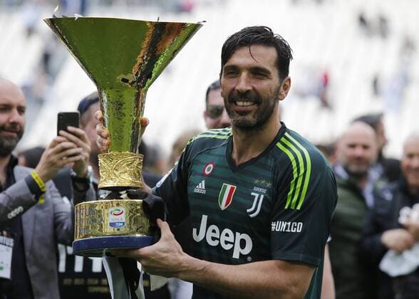 May 19, 2018 - Turin, Italy - Gianluigi Buffon during serie A match between Juventus v Verona, in Turin, on May 19, 2018 Juventus v Hellas Verona FC - Serie A  - ZUMAn230 20180519_zaa_n230_1215 Copyright: xLorisxRosellix