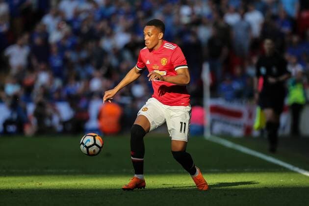 Anthony Martial of Manchester United ManU during the Emirates FA Cup Final match between Chelsea and Manchester United at Wembley Stadium, London, England on 19 May 2018. Copyright: xDavidxHornx PMI-2039-0130