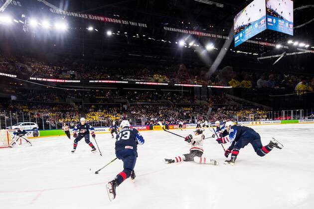 Eishockey WM, USA- Kanada 180520 Generell vy under bronsmatchen i ishockey-VM mellan USA och Kanada den 20 maj 2018 i Köpenhamn. Copyright: PETTERxARVIDSON BB180520PA050