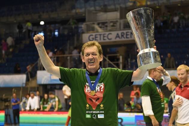 Bilder des Tages - SPORT Handball, Herren, EHF-Pokal, Final Four Turnier in Magdeburg, Saison 2017 18, Endspiel, Füchse Berlin - Saint-Raphael Var Handball, XXX, 20.05.18, Copyright: xMichaelxHundtx xMatthiasxKochx
