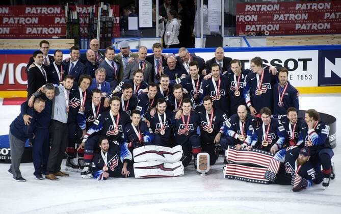 during the IIHF World Championship WM Weltmeisterschaft bronze medal Ice hockey Eishockey match between Canada and USA in Royal Arena in Copenhagen, Denmark, Sunday, May 20, 2018. , Copenhagen Denmark  Copyright: Scanpix LiselottexSabroex spdk20180520-182537-L