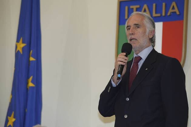 Photo Luciano Rossi AS Roma LaPresse21 05 2018 Roma (Italia SoccerEnzo Bearzot AwardIn the pic: The President of Con Giovanni Malago; during award ceremonyConi Roma ESCLUSIVA AS ROMA Foto Luciano Rossi AS Roma LaPresse 21 05 2018 Roma (Italia) Sport Calcio Premio Enzo Bearzot Nella foto: Il Presidente del Coni Giovanni Malago; durante la premiazione Coni Roma EXCLUSIVE AS ROMA Photo Luciano Rossi AS Roma LaPresse 21 05 2018 Roma (Italia) Sport Soccer Enzo Bearzot Award In the pic: The President of Con Giovanni Malago; during award ceremony Coni Roma ESCLUSIVA AS ROMAFoto Luciano Rossi AS Roma LaPresse21 05 2018 Roma (Italia)Sport CalcioPremio Enzo BearzotNella foto: Il Presidente del Coni Giovanni Malago; durante la premiazione Coni RomaEXCLUSIVE AS ROMAPhoto Luciano Rossi AS Roma LaPresse21 05 2018 Roma (Italia)Sport SoccerEnzo Bearzot AwardIn the pic: The President of Con Giovanni Malago; during award ceremonyConi Roma  Copyright: xLucianoxRossixASxRoma LaPressex