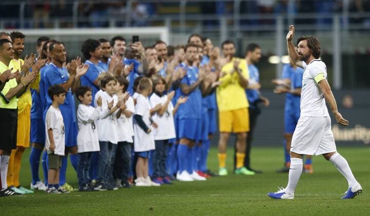 Fußball, Abschiedsspiel Andrea Pirlo Photo LaPresse - Spada May 21 , 2018 Milan (Italy ) Soccer S.Siro Stadium La Notte del Maestro - Goodbye to football Andrea Pirlo In the pic: Andrea Pirlo  Copyright: xLaPresse Spadax