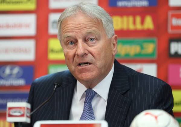 SOCCER - OEFB, press conference PK Pressekonferenz VIENNA,AUSTRIA,22.MAY.18 - SOCCER - OEFB, Oesterreichischer Fussball-Bund, press conference, squad nomination. Image show president Leo Windtner (OEFB). GEPAxpictures xChristianxOrt