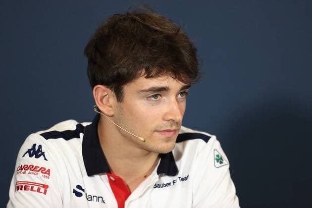 23rd May 2018, Circuit de Monaco, Monaco, Monte Carlo; Monaco Formula 1 Grand Prix, Wednesday press conference PK Pressekonferenz Alfa Romeo Sauber F1 Team, Charles Leclerc  ActionPlus12028243 Octane