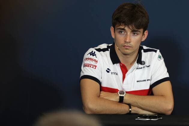 23rd May 2018, Circuit de Monaco, Monaco, Monte Carlo; Monaco Formula 1 Grand Prix, Wednesday press conference PK Pressekonferenz Alfa Romeo Sauber F1 Team, Charles Leclerc  ActionPlus12028255 Octane