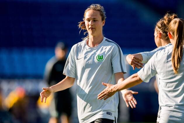 180523 Caroline Graham Hansen of Wolfsburg during a training session on May 23, 2018 in Kyiv. Photo: Vegard Wivestad Gr¿tt BILDBYRN kod VG 170172 Copyright: VEGARDxWIVESTADxGR¯TT BB180523BB478