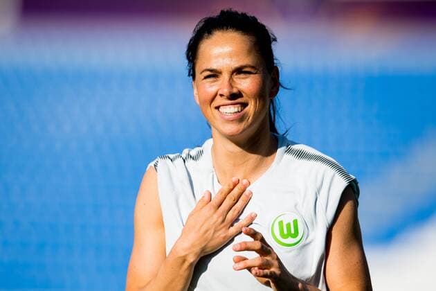 180523 Sara Björk Gunnarsdottir of Wolfsburg during a training session on May 23, 2018 in Kyiv. Photo: Vegard Wivestad Gr¿tt BILDBYRN kod VG 170172 Copyright: VEGARDxWIVESTADxGR¯TT BB180523BB480