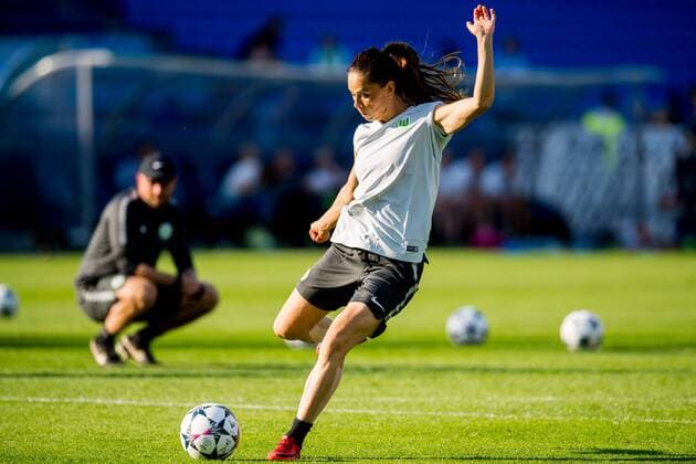 180523 Sara Björk Gunnarsdottir of Wolfsburg during a training session on May 23, 2018 in Kyiv. Photo: Vegard Wivestad Gr¿tt BILDBYRN kod VG 170172 Copyright: VEGARDxWIVESTADxGR¯TT BB180523BB481