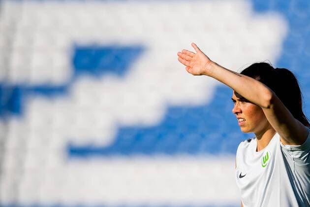 180523 Sara Björk Gunnarsdottir of Wolfsburg during a training session on May 23, 2018 in Kyiv. Photo: Vegard Wivestad Grott BILDBYRAN kod VG 170172 Copyright: VEGARDxWIVESTADxGRoTT BB180523BB482