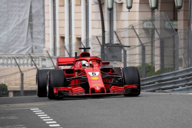 Photo4 LaPresse 24 05 2018 Monte Carlo, Monaco Grand Prix Formula One Monaco 2018 In the pic: Sebastian Vettel (GER) Scuderia Ferrari SF71H & xa9; Photo4 LaPresse 24 05 2018 Monte Carlo, Monaco Sport Grand Prix Formula One Monaco 2018 In the pic: Sebastian Vettel (GER) Scuderia Ferrari SF71H  Copyright: xPhoto4 LaPressex