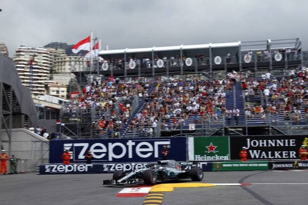 Photo4 LaPresse 24 05 2018 Monte Carlo, Monaco Grand Prix Formula One Monaco 2018 In the pic: Lewis Hamilton (GBR) Mercedes AMG F1 W09 & xa9; Photo4 LaPresse 24 05 2018 Monte Carlo, Monaco Sport Grand Prix Formula One Monaco 2018 In the pic: Lewis Hamilton (GBR) Mercedes AMG F1 W09  Copyright: xPhoto4 LaPressex