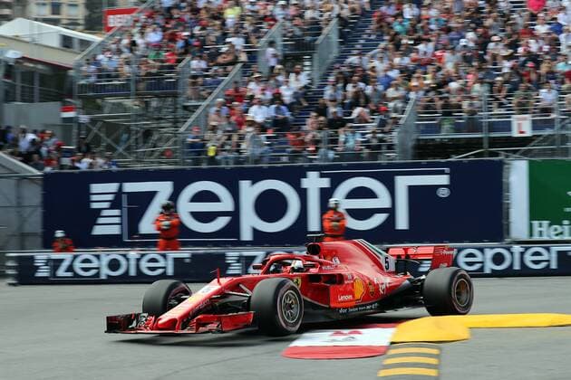 Photo4 LaPresse 24 05 2018 Monte Carlo, Monaco Grand Prix Formula One Monaco 2018 In the pic: Sebastian Vettel (GER) Scuderia Ferrari SF71H & xa9; Photo4 LaPresse 24 05 2018 Monte Carlo, Monaco Sport Grand Prix Formula One Monaco 2018 In the pic: Sebastian Vettel (GER) Scuderia Ferrari SF71H  Copyright: xPhoto4 LaPressex