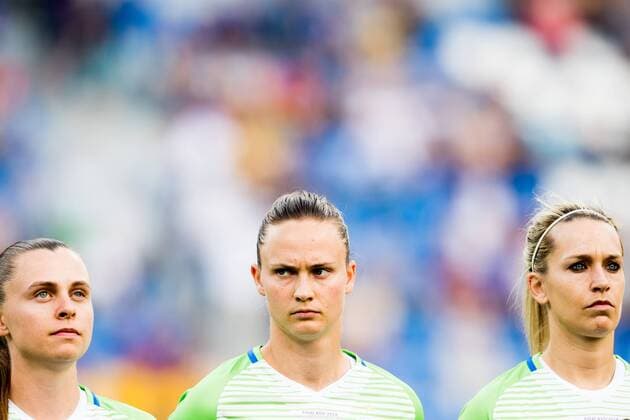 180524 Caroline Graham Hansen of Wolfsburg ahead of the UEFA Women s Champions League final between VfL Wolfsburg and Olympique Lyonnais on May 24, 2018 in Kyiv. Photo: Vegard Wivestad Grott BILDBYRAN kod VG 170174 Copyright: VEGARDxWIVESTADxGRoTT BB180524BB021