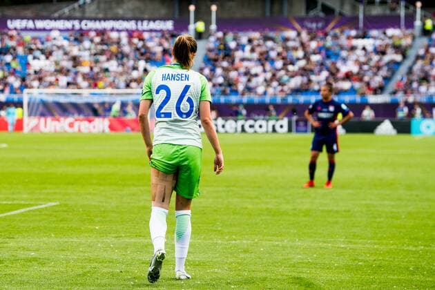 180524 Caroline Graham Hansen of Wolfsburg during the UEFA Women s Champions League final between VfL Wolfsburg and Olympique Lyonnais on May 24, 2018 in Kyiv. Photo: Vegard Wivestad Grott BILDBYRAN kod VG 170174 Copyright: VEGARDxWIVESTADxGRoTT BB180524BB036