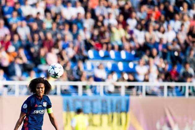 180524 Wendie Renard of Lyon during the UEFA Women s Champions League final between VfL Wolfsburg and Olympique Lyonnais on May 24, 2018 in Kyiv. Photo: Vegard Wivestad Grott BILDBYRAN kod VG 170174 Copyright: VEGARDxWIVESTADxGRoTT BB180524BB041