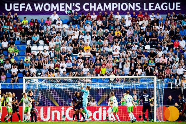 Bilder des Tages - SPORT 180524 Goalkeeper Sarah Bouhaddi of Lyon during the UEFA Women s Champions League final between VfL Wolfsburg and Olympique Lyonnais on May 24, 2018 in Kyiv. Photo: Vegard Wivestad Grott BILDBYRAN kod VG 170174 Copyright: VEGARDxWIVESTADxGRoTT BB180524BB042
