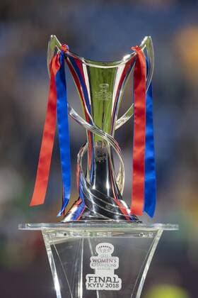 Trophy during the UEFA Women s Champions League Final match between VfL Wolfsburg 1-4 Olympique Lyon at Valeriy Lobanovskyi Dynamo Stadium in Kiev, Ukraine, on May 24, 2018. Noxthirdxpartyxsales  (78857179)