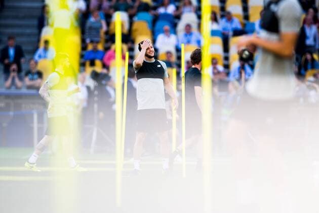 180525 Adam Lallana of Liverpool during a training session on May 25, 2018 in Kyiv. Photo: Vegard Wivestad Grott BILDBYRAN kod VG 170176 Copyright: VEGARDxWIVESTADxGRoTT BB180525BB015