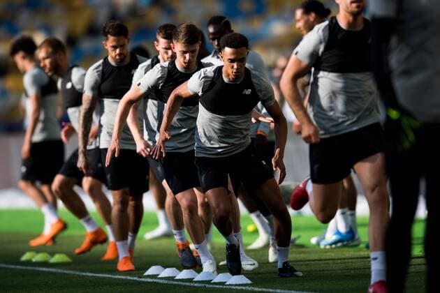 180525 Trent Alexander-Arnold of Liverpool during a training session on May 25, 2018 in Kyiv. Photo: Vegard Wivestad Grott BILDBYRAN kod VG 170176 Copyright: VEGARDxWIVESTADxGRoTT BB180525BB017