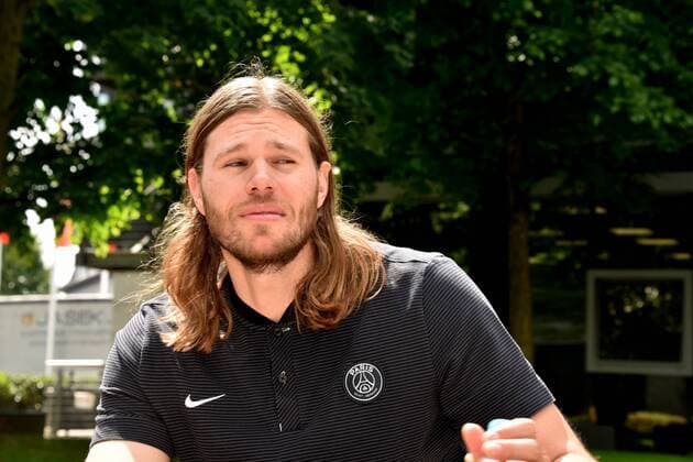 Handball Spieler Mikkel Hansen von Paris Saint-Germain Handball, am 25.05.2018 in Köln beim Media Call zur Handball Champions League VELUX EHF FINAL4 2018 das am 26. und 27.Mai in Köln stattfindet.