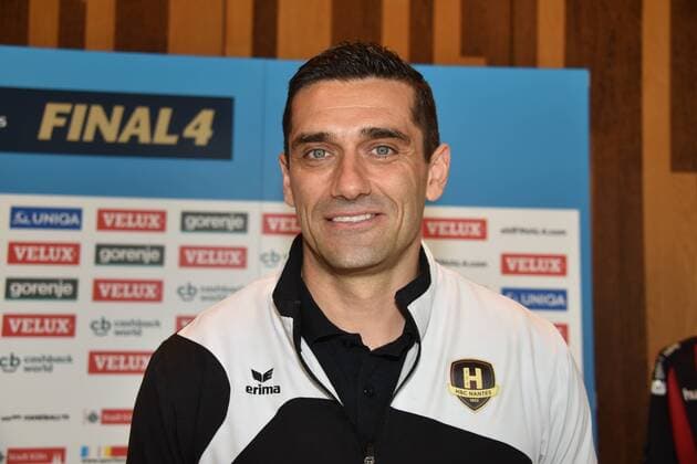 Handball Spieler des HBC Nantes am 25.05.2018 in Köln beim Media Call zur Handball Champions League VELUX EHF FINAL4 2018 das am 26. und 27.Mai in Köln stattfindet.