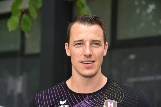 Handball Spieler des HBC Nantes am 25.05.2018 in Köln beim Media Call zur Handball Champions League VELUX EHF FINAL4 2018 das am 26. und 27.Mai in Köln stattfindet.