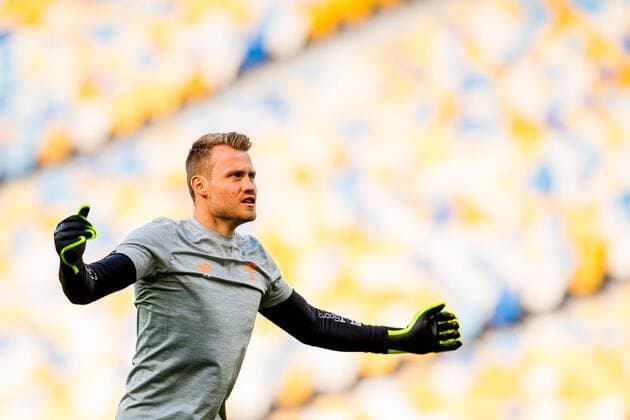 180525 Goalkeeper Simon Mignolet of Liverpool during a training session on May 25, 2018 in Kyiv. Photo: Vegard Wivestad Gr¿tt BILDBYRN kod VG 170176 Copyright: VEGARDxWIVESTADxGR¯TT BB180525BB049