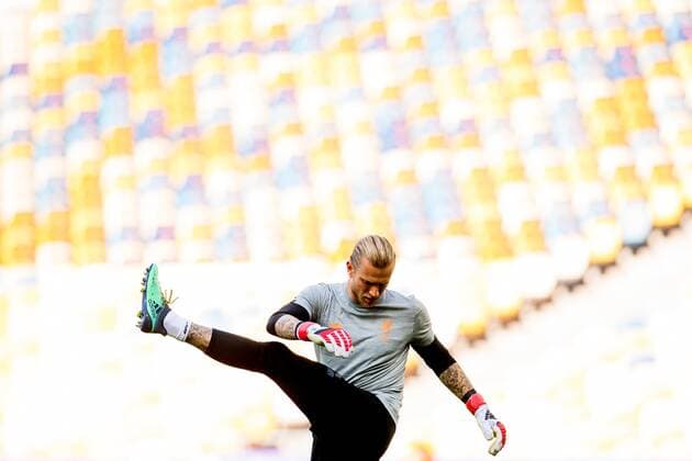 180525 Goalkeeper Loris Karius of Liverpool during a training session on May 25, 2018 in Kyiv. Photo: Vegard Wivestad Gr¿tt BILDBYRN kod VG 170176 Copyright: VEGARDxWIVESTADxGR¯TT BB180525BB051